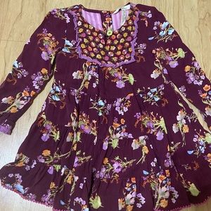 Matilda Jane Twirl in Burgundy Floral Dress
